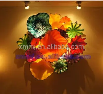 Décoration Murale Feuille De Lotus Conception Main Soufflé De Murano