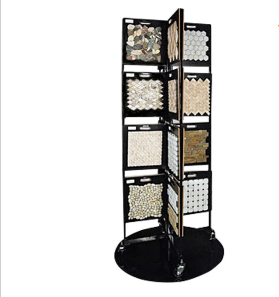 Promotion stone mosaic tile showroom display rack