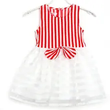 Super Baby Kids Striped Tutu Bowknot Sleeveless font b Dress b font Baby Girls font b