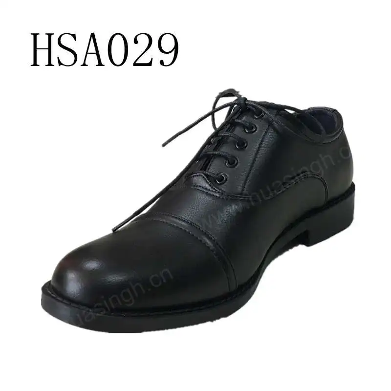 Zk,Wholesale Custom Genuine Leather Security Guard Uniform Men Shoes Dress Style Police Shoes