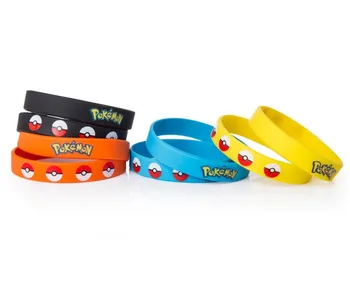 Anime Charms Wristband Pokemon Go Jewelry Silicone Bracelets Anime Charms Wristband Pokemon Go Jewelry Silicone Bracelets For Women Team Bangles Men Red Black