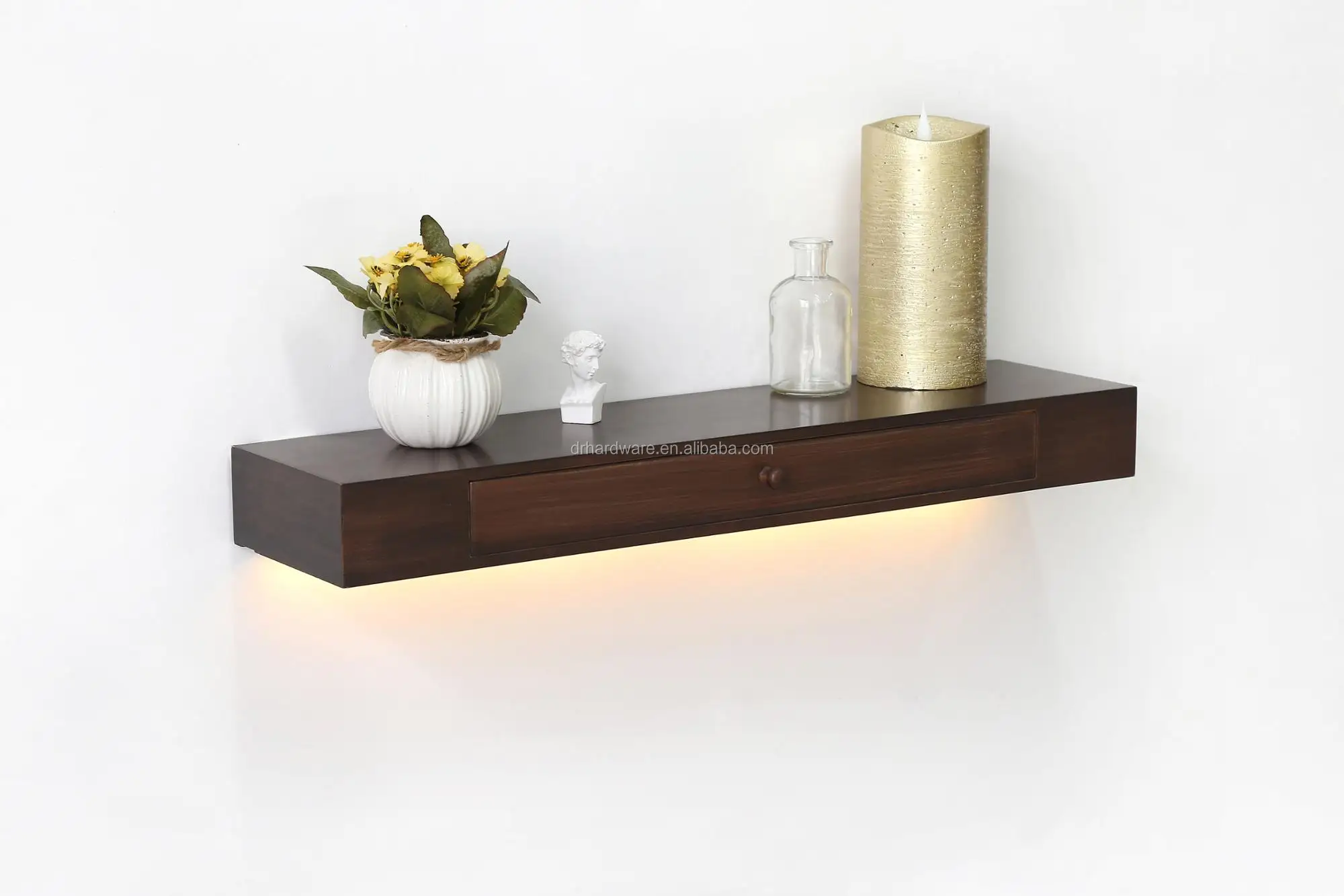 Wall Mounted Floating Storage Shelf With Drawer Buy Wall Shelf