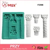 F2598 PRZY Beijing Silicone Mould ANCIENT COLUMN 3 Sugarcraft Cake Decorating Fondant / fimo mold