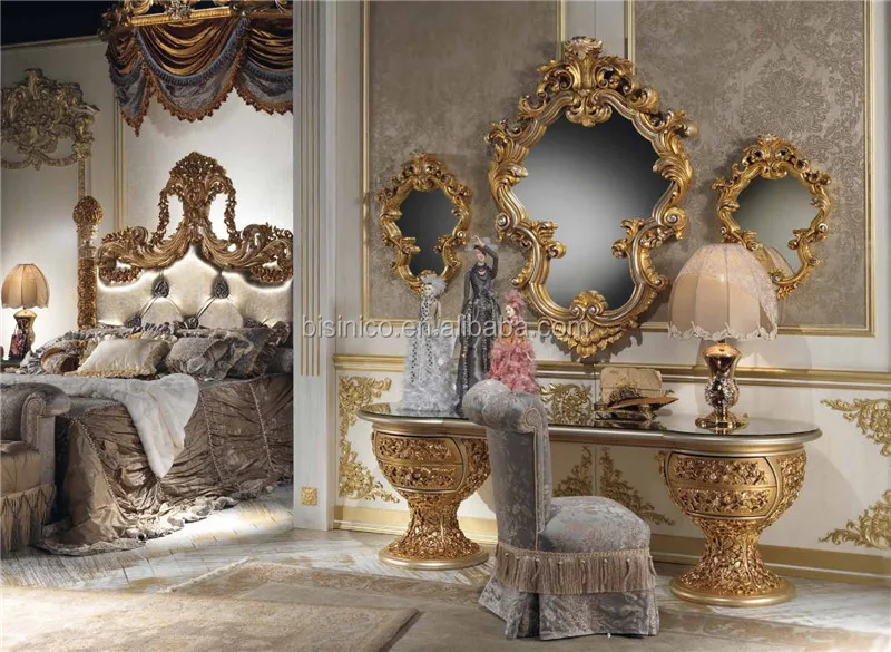 Luxury Brand New Bedroom Furniture Golden Design Glass Top Marquetry Inlay Dressing Table Dresser Buy Marquetry Inlay Dressing Table Golden Design