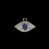 Wholesale Iced out charm CZ mirco pave custom 14k gold devil eye charms