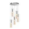 5-pendant suspended crystal glass bubble pendant light