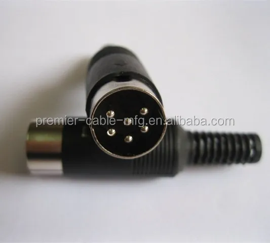 5 PCS 5 Pin DIN Male Connectors Solder Type US Seller Free Shipping