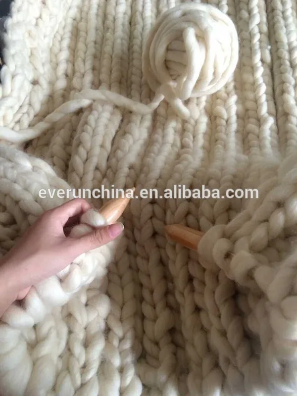 130colors In Stock Super Chunky Knitted 100 Merino Wool Roving Bulk