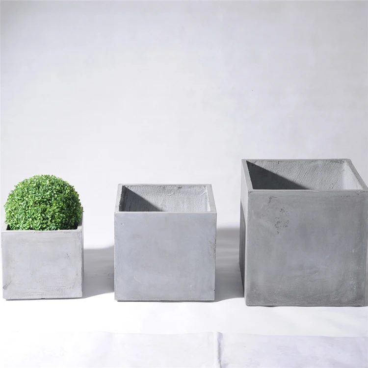 Cheap Fiber Clay Cement Garden Large Square Outdoor Flower Pots Buy