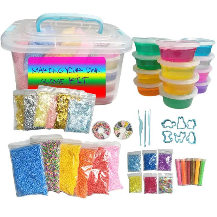 Custom Crystal Diy Slime Kit Fluffy Slime Kit Ready-made In A Plastic ...