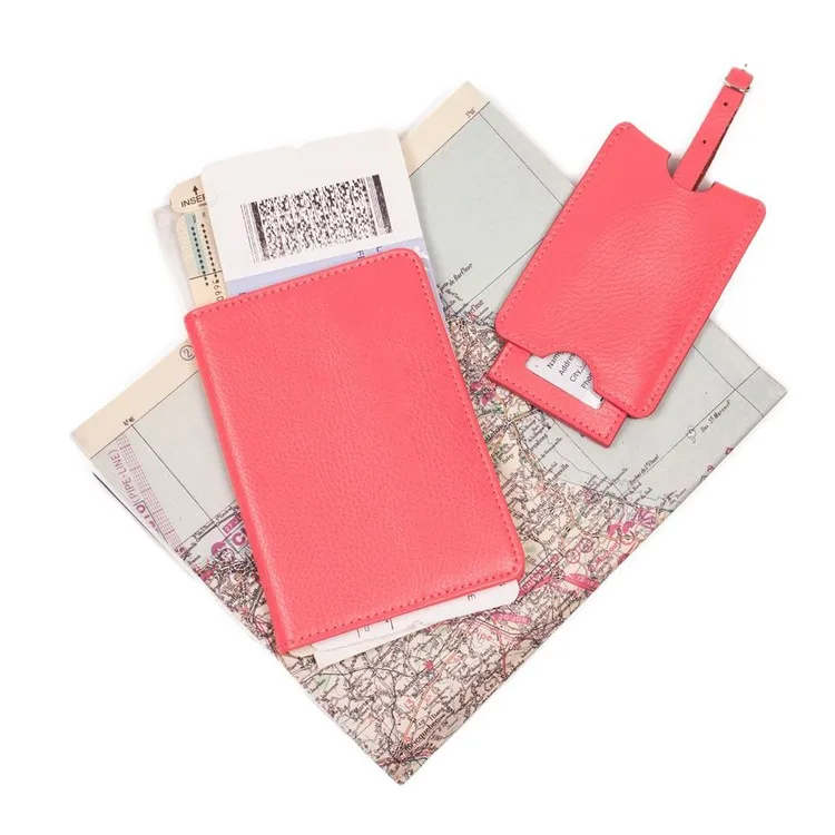 Pu Leather Tag And Passport Cover Travel Luggage Sets Buy Travel
