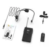 Fifine Wireless Clip on Microphones Hands Free Headset Mic With Bodypack Transmitter for Online Teaching K031B