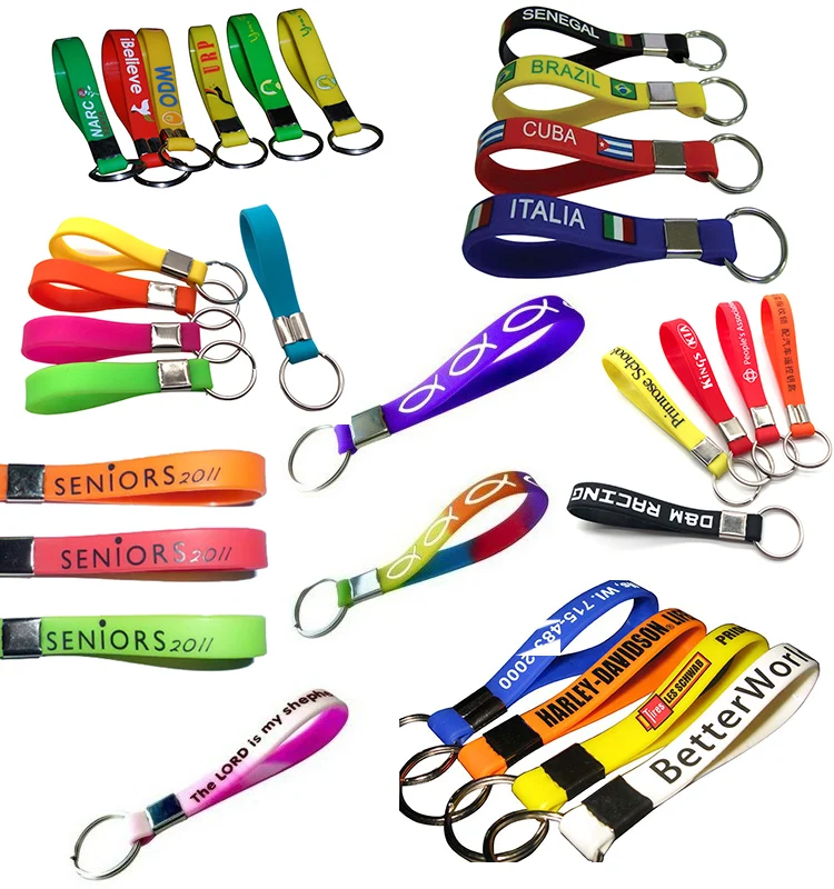 Boce the cheapest promotional customized silicone key ring