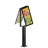 Chinese factory of aluminum frame standing outdoor rectangle scrolling double sided advertising poster lightbox mupi