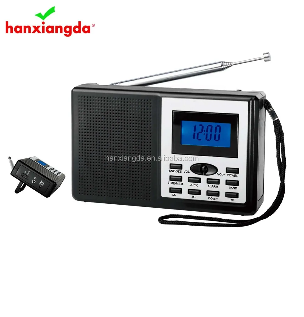 Hot Sale Good Reception Portable Lcd Display Digital Clock Radio Buy