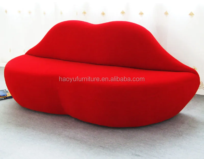 Dh10 Red Lip Shaped Sofa - Buy Lip Sofa,Lip Shaped Sofa,Red Lip Sofa