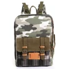 Fashion Design Camouflage Fabric Backpack suede leather Outdoor Tactical Backpack Sport military Backpack