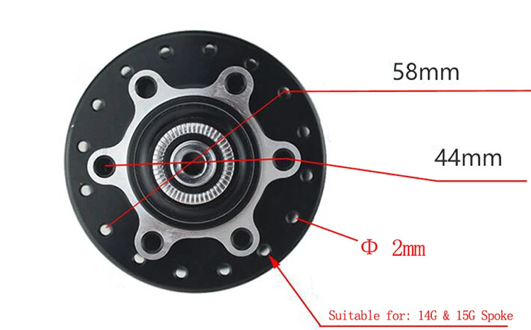 RONSHIN Novatec Moyeu D041SB D042SB Disque Frein /à Disque VTT Roulement Moyeu 24 28 32 36 Trous