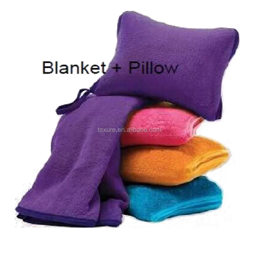 Foldable Easy Carry 2 In 1 Pillow Blanket Travel Pillow With