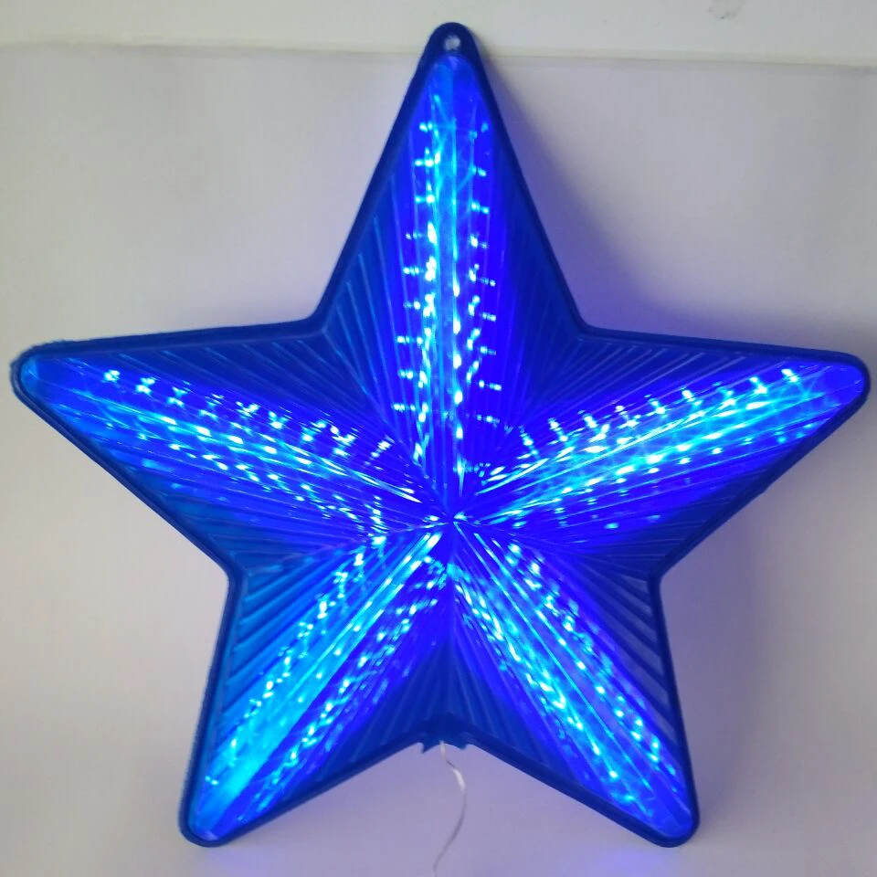 PVC Meteor Shower Big Blue Star Decorative Wall Lights China Factory