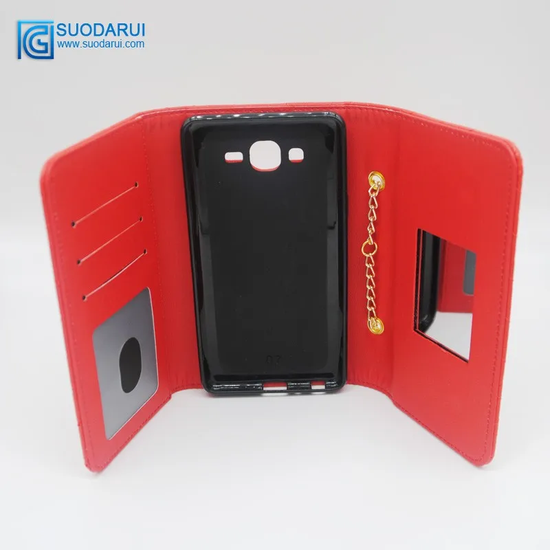 Factory OEM With mirror cute girls wallet phone case cover for smart phone