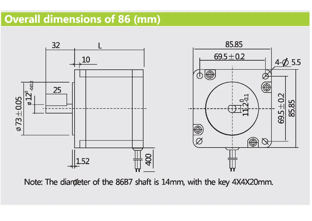Ruitech Nema34 3phase Stepper Motor 86b4 Buy Cnc Stepper Motor Kit