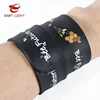 Adjustable cool black printed rubber silicon bracelet wristband for event