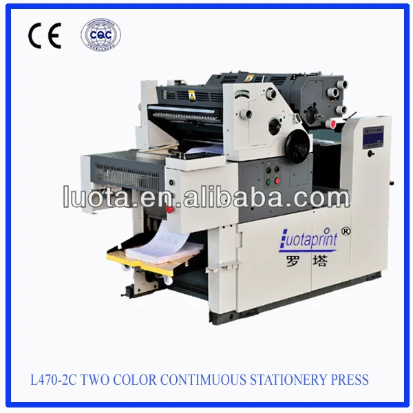 Continuous Form Printing Machine Two Color Continuous Stationery Press