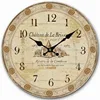 custom clock face wall round quartz wooden clock