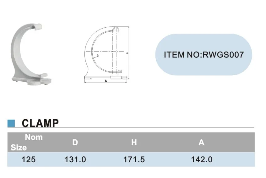 New Material Era Pvc Rain Water Gutter Pipe Clamps And Fitting Clamps & Saddle Clamps With