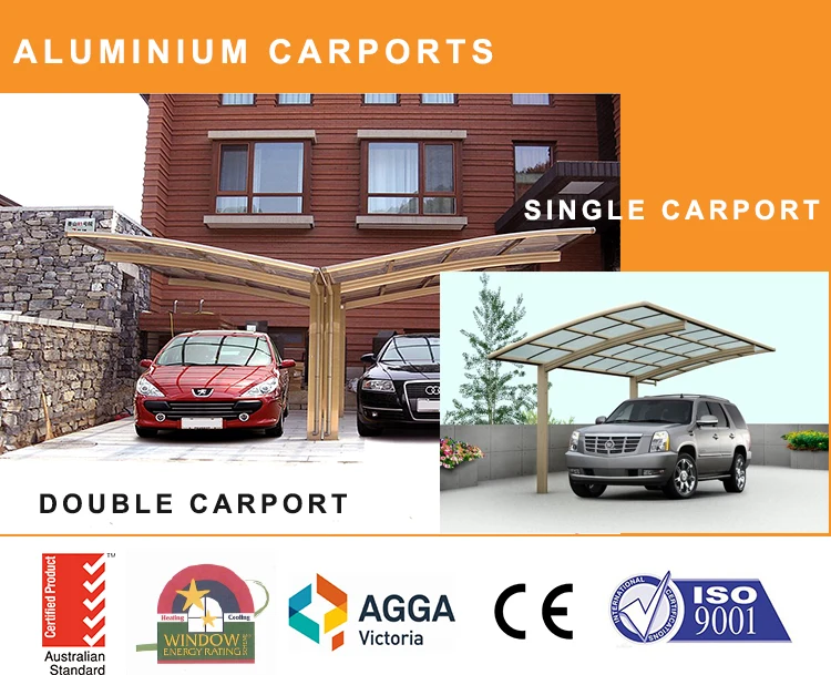 Aluminum Carport Canopy Polycarbonate Covering Carport Canopy