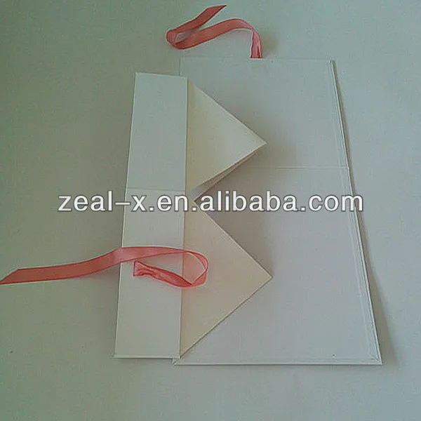 Pink Printing Matt Surface White Folding Shoe box