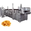 Commercial large capacity conveyor frying machine onion rings cassava frying machine