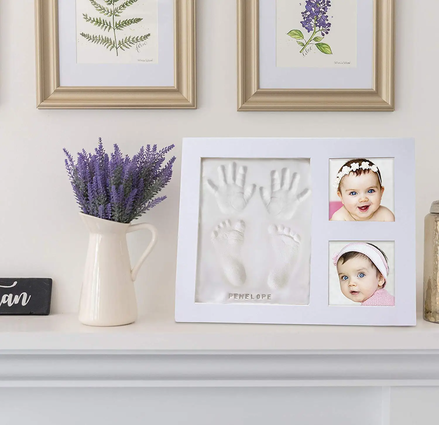 Baby Handprint Kit & Footprint Kit Clay Hand Print Picture Frame For