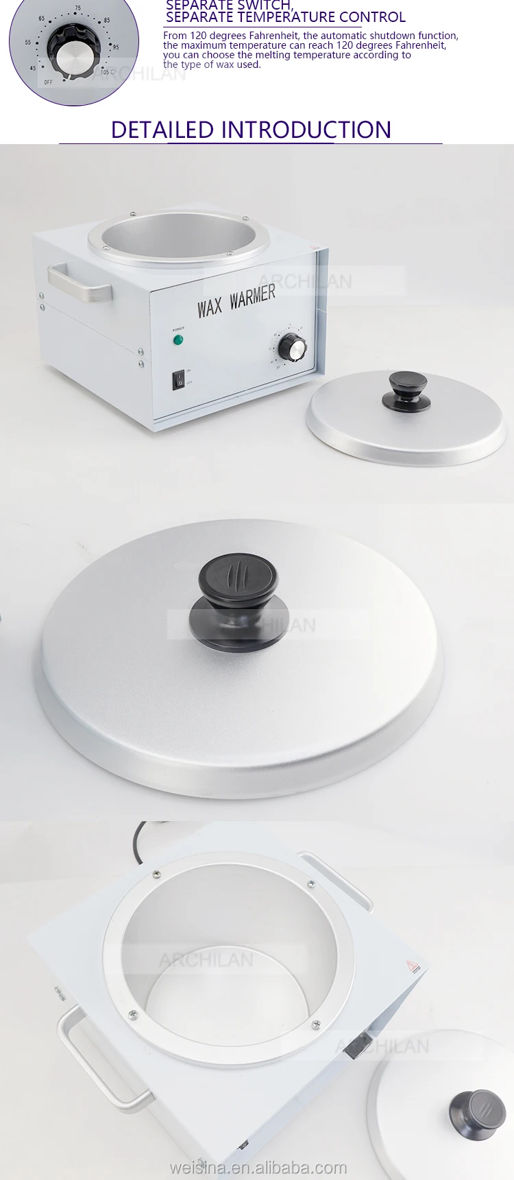 Single Pot Stainless Steel Electric Wax Melting Pot Hair Removal Hot