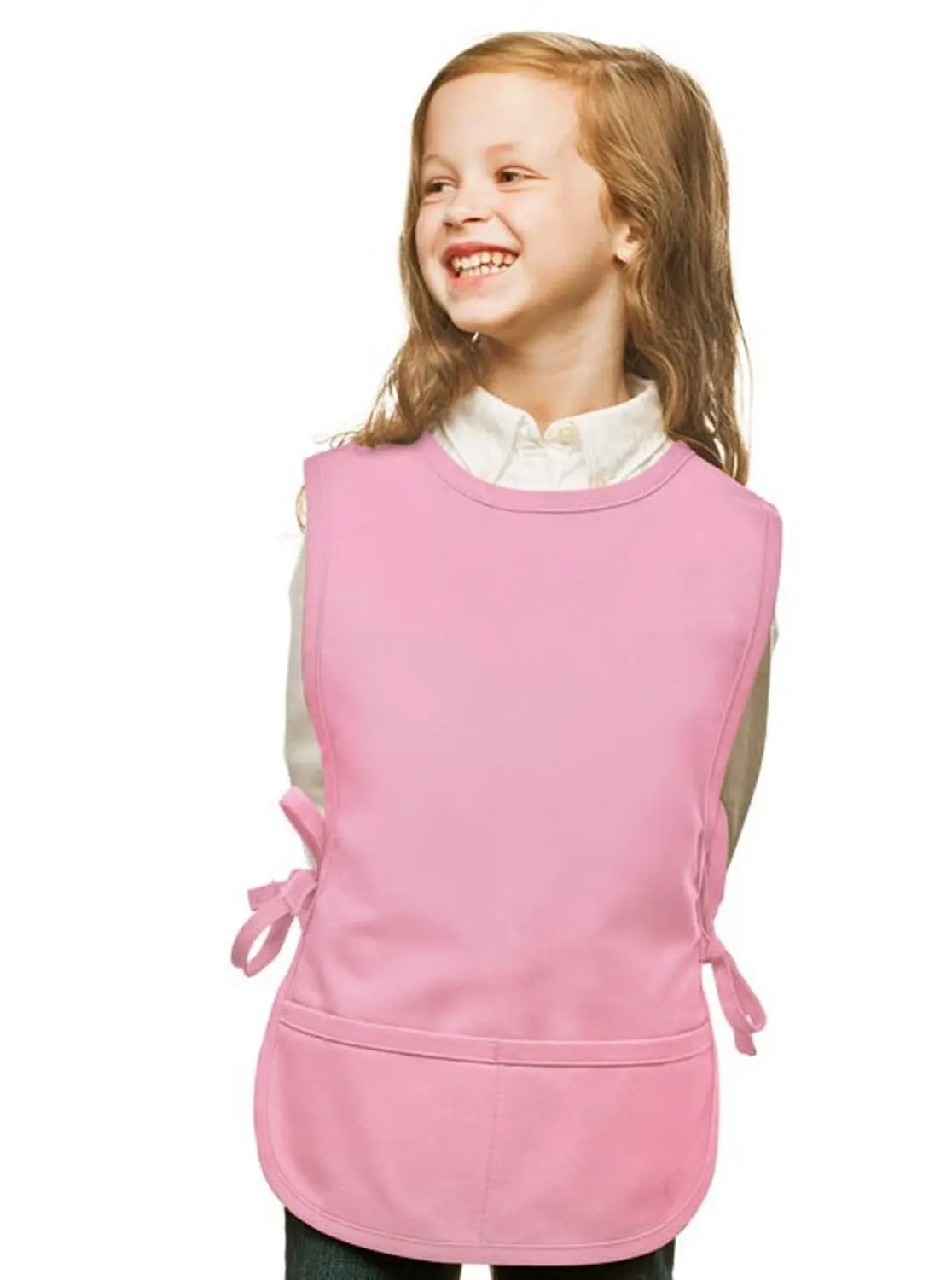 Pink Kids Art Smock, Cobbler Apron, High Quality Poly/Cotton Twill Fabric