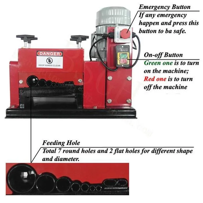 Waste Copper Wire Skin Plastic Removing Machine /electric Wire Skin Plastic Remove Machine