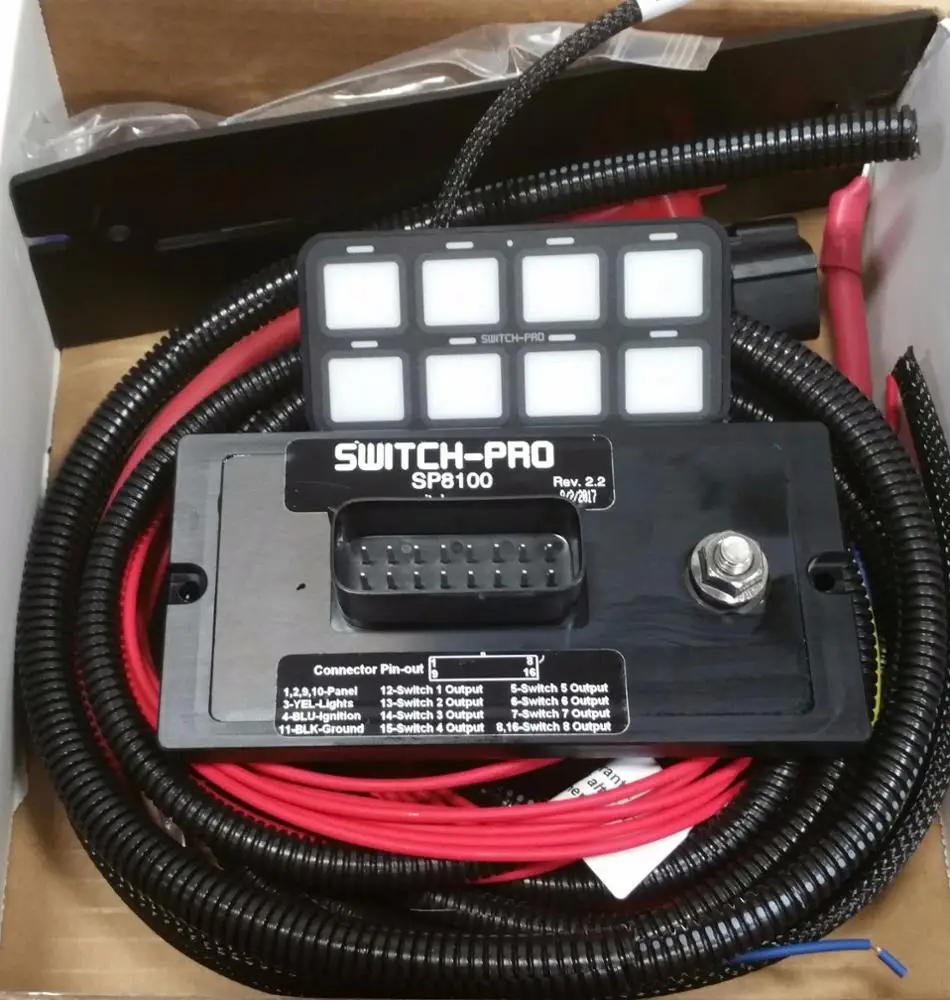 Switch-pros 8 Switch 8100 User-programmable Panel Power System For Utv