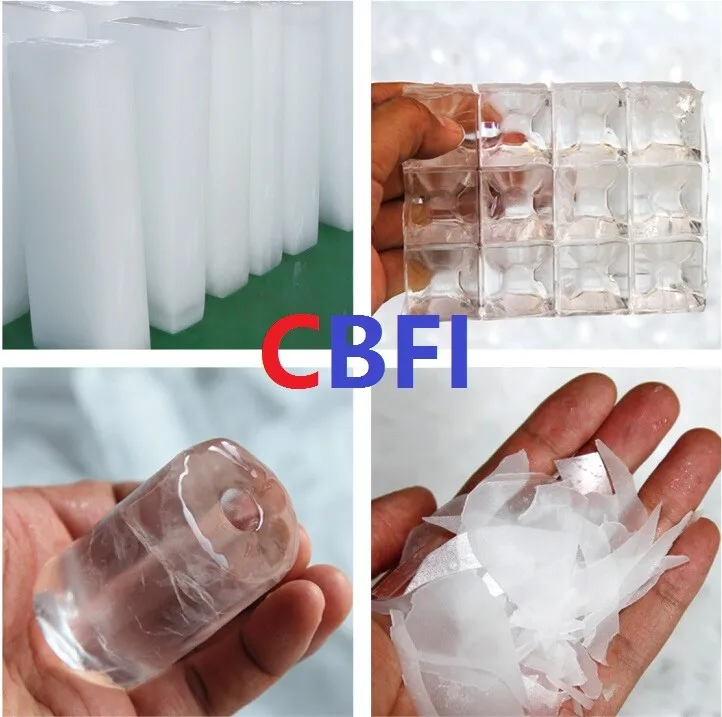 Large ice cube maker cheap with ice storage bin from 1ton to 20tons-CBFI