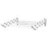 Wall mounted metal garment rack Laundry Clothes Drying Rack,Silver