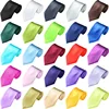 Mens Plain Ties Silk Neck Tie Bowtie Solid color Groom Ties 10cm Wide Neckties
