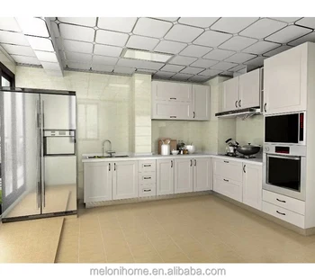 L Shape Kitchen Design Philippines Image White Pvc Door And Black