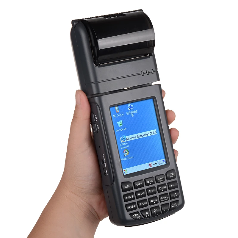 Portable Windows Ce Pda Barcode Scanner With Thermal Printer Buy Pda