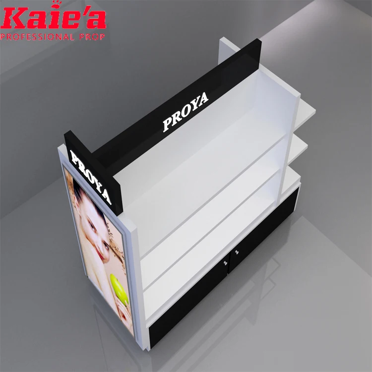 Wholesale Fashion Wooden Cosmetic Display Stand For Makeup Furniture