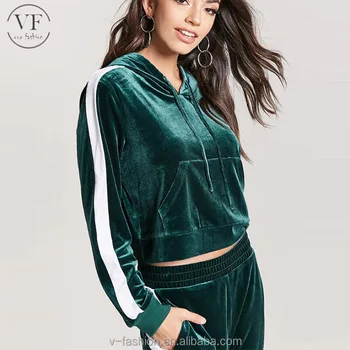 velvet green tracksuit