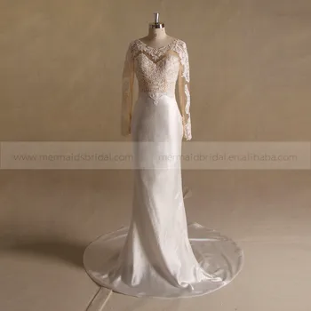 Blush Venice Lace Long Sleeve Mermaid Wedding Dress Buy Blush
