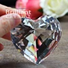 machine cut heart shaped crystal glass stone diamond for paperweight wedding decoration