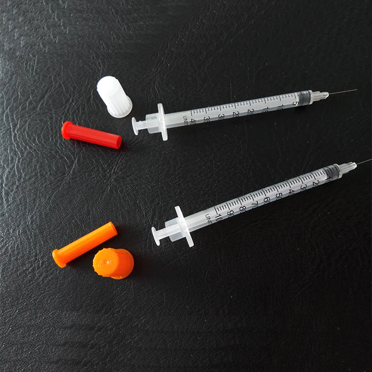 Oem Free Sample Disposable Orange Cap Insulin Syringe With Needle Buy