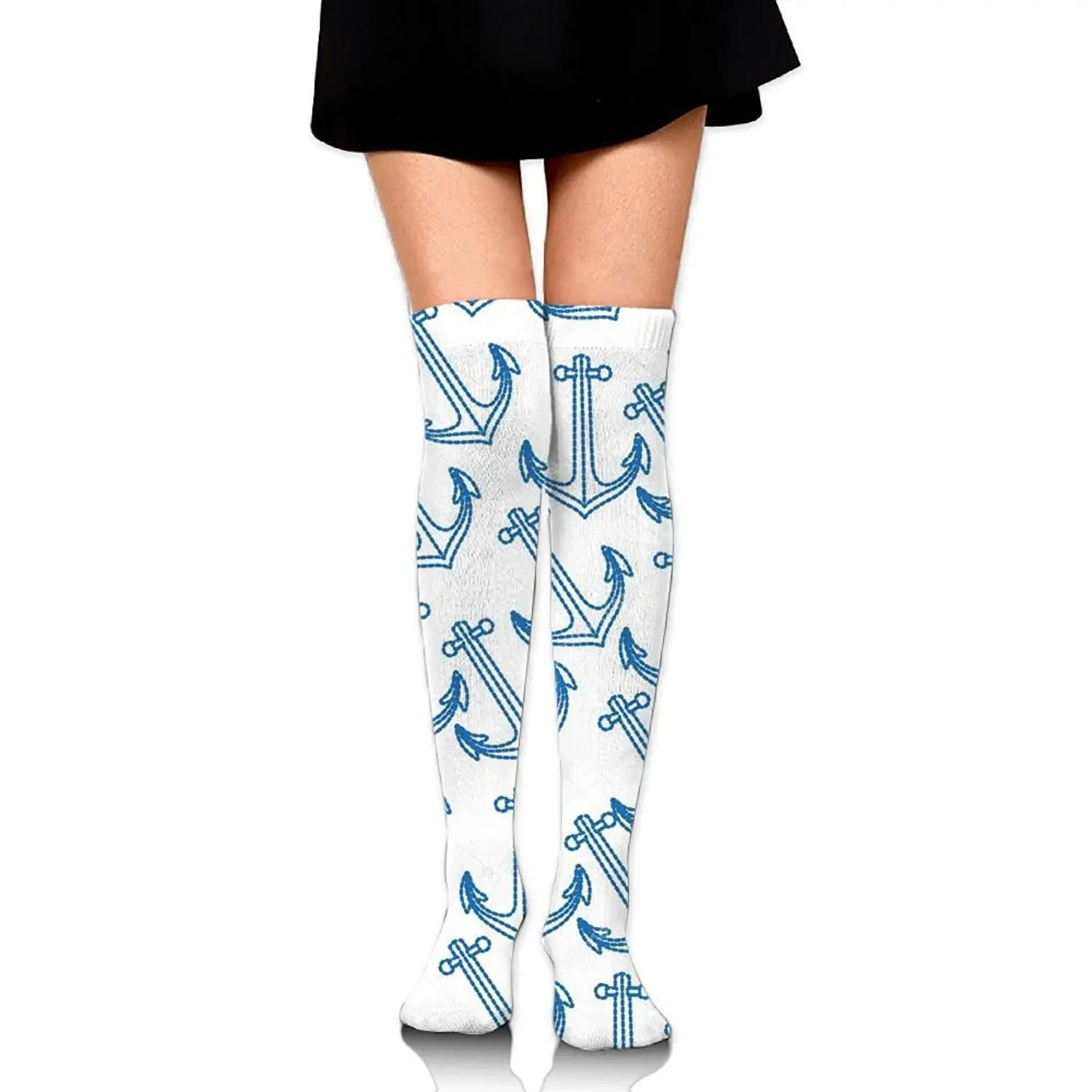 Zaqxsw Anchor Women Vintage Thigh High Socks Long Socks For Teen Girls