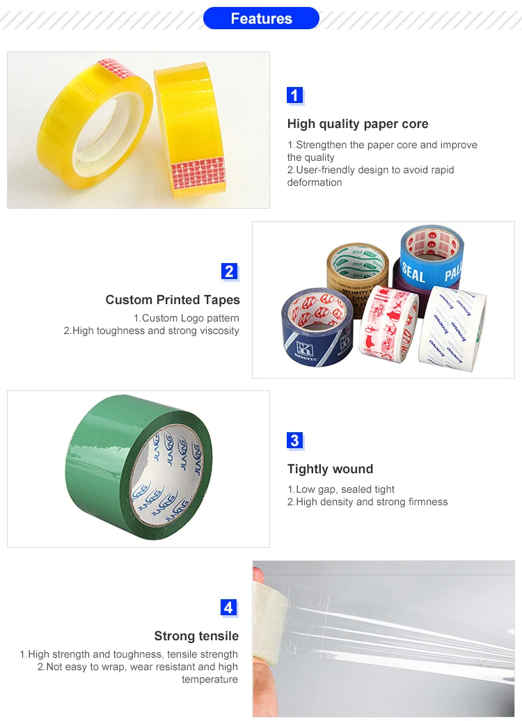 Colorful single sided custom logo printed packaging tape